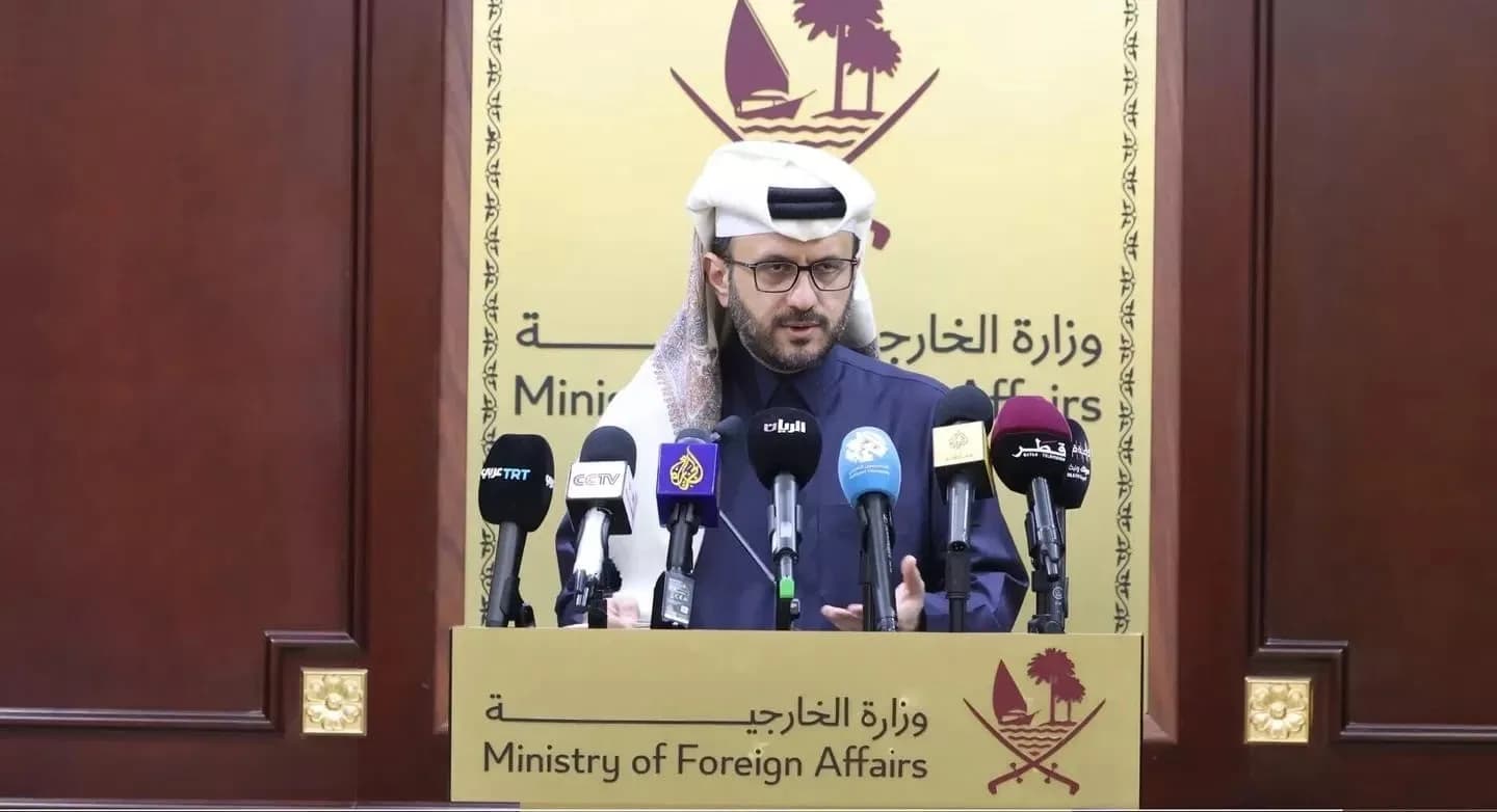 مؤتمر صحفي في وزارة الخارجية القطرية