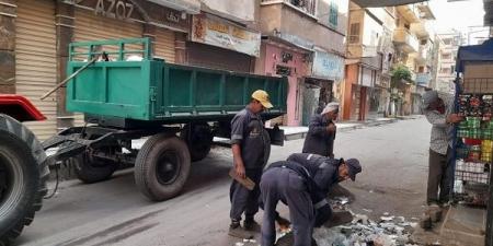 متابعة سير العمل لمنظومة النظافة بمركز ومدينة دسوق