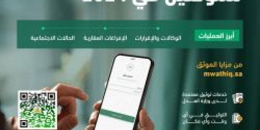 وزارة العدل: 380 ألف عملية للموثقين المعتمدين خلال عام 2024