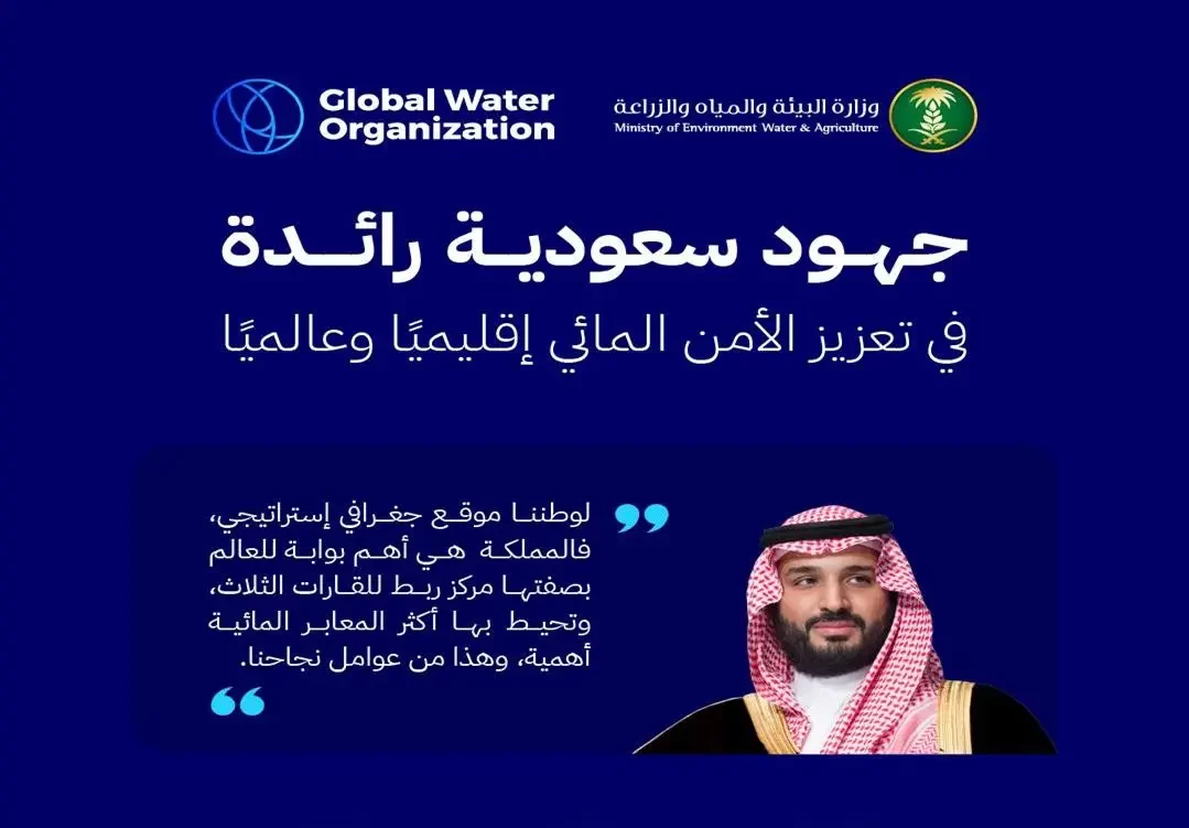 السعودية تحقق الريادة في مجال المياه بمنجزات تحقق استدامة الأمن المائي إقليميًا وعالميًا