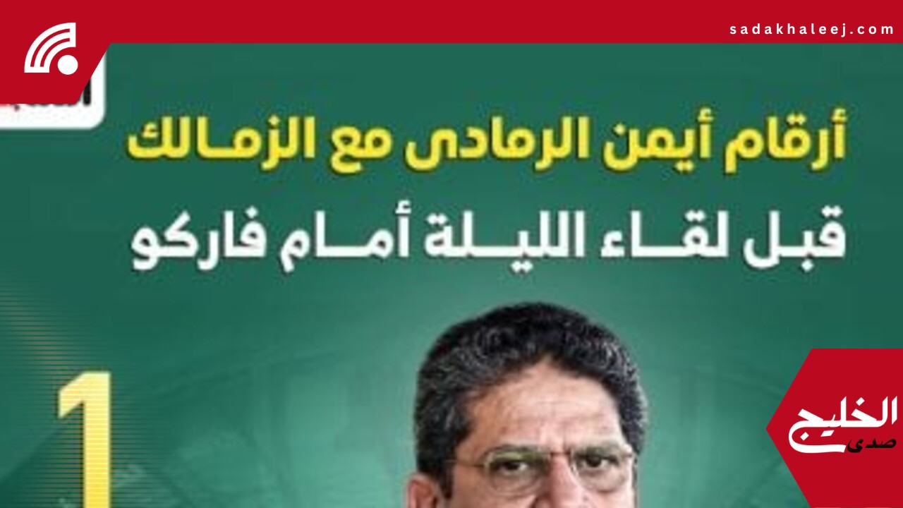 أرقام أيمن الرمادى مع الزمالك قبل لقاء الليلة أمام فاركو.. إنفو جراف – صدى الخليج