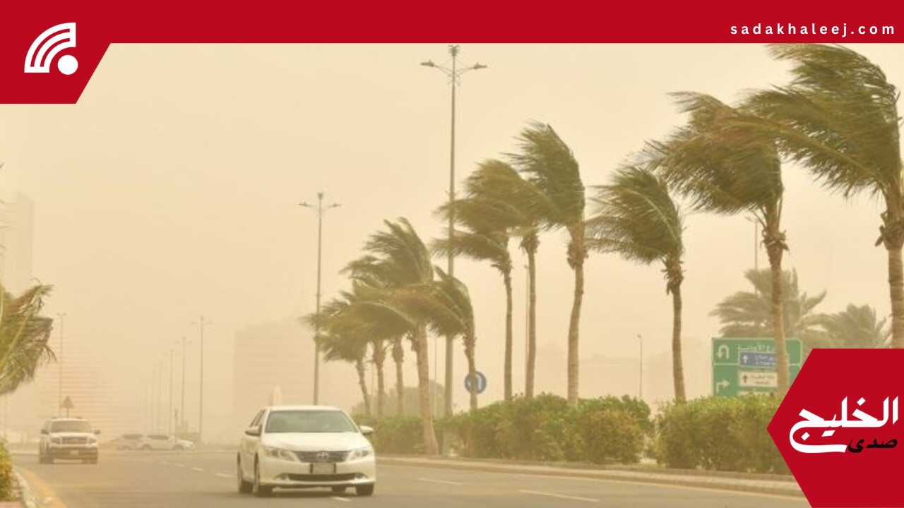 رياح على منطقة تبوك حتى السابعة